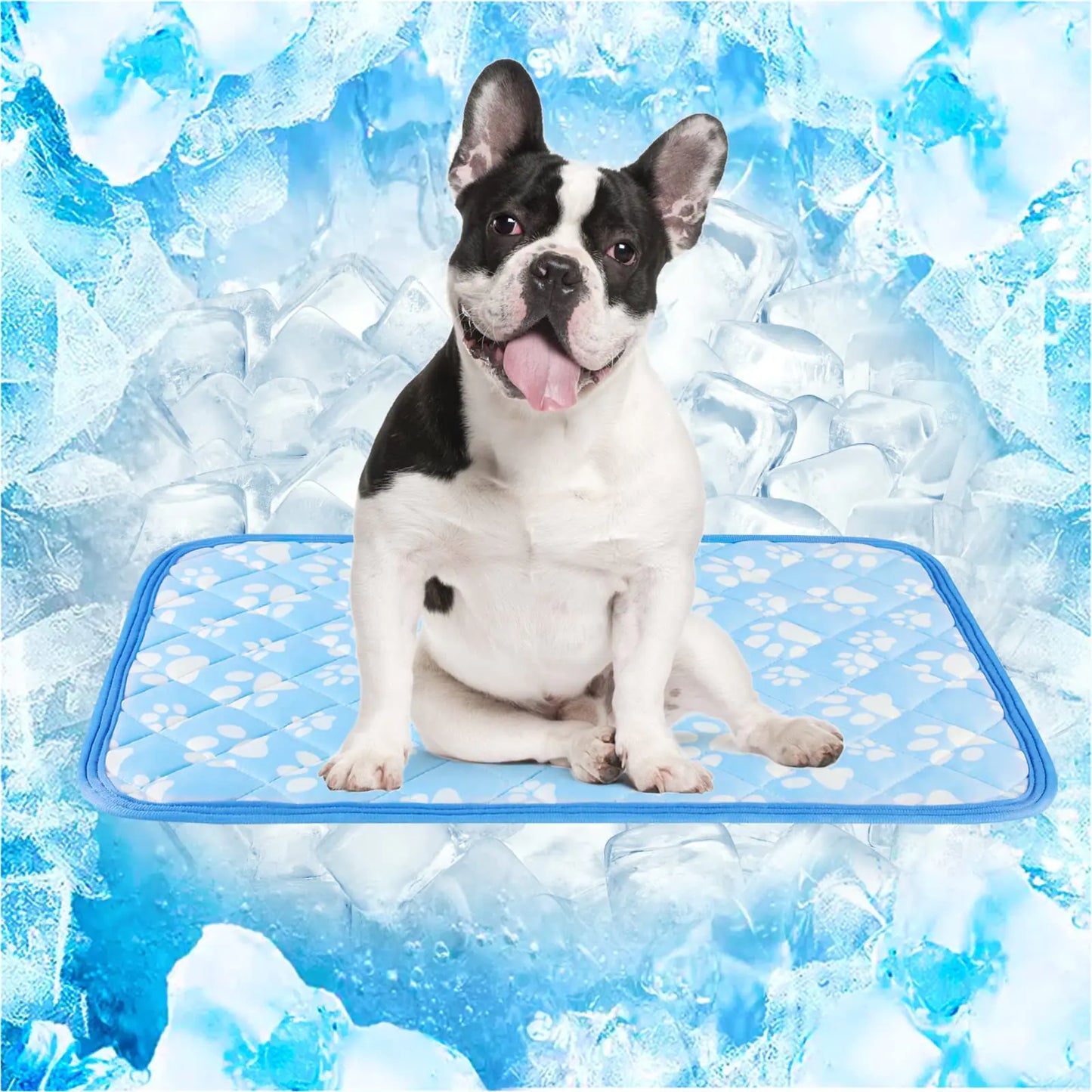 Rywell Chill-Flex Dog Mat 30x20 - Color Shift Cooling Fiber - Durable & Washable