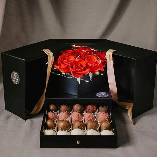 Premium Quality Large Square Surprise Flower Box Gift Box