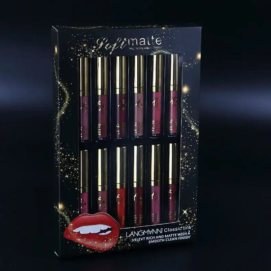 Matte Lip Gloss Gift Set 12pcs Multivitamin