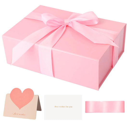 Glossy Pink Magnetic Gift Box with Lid