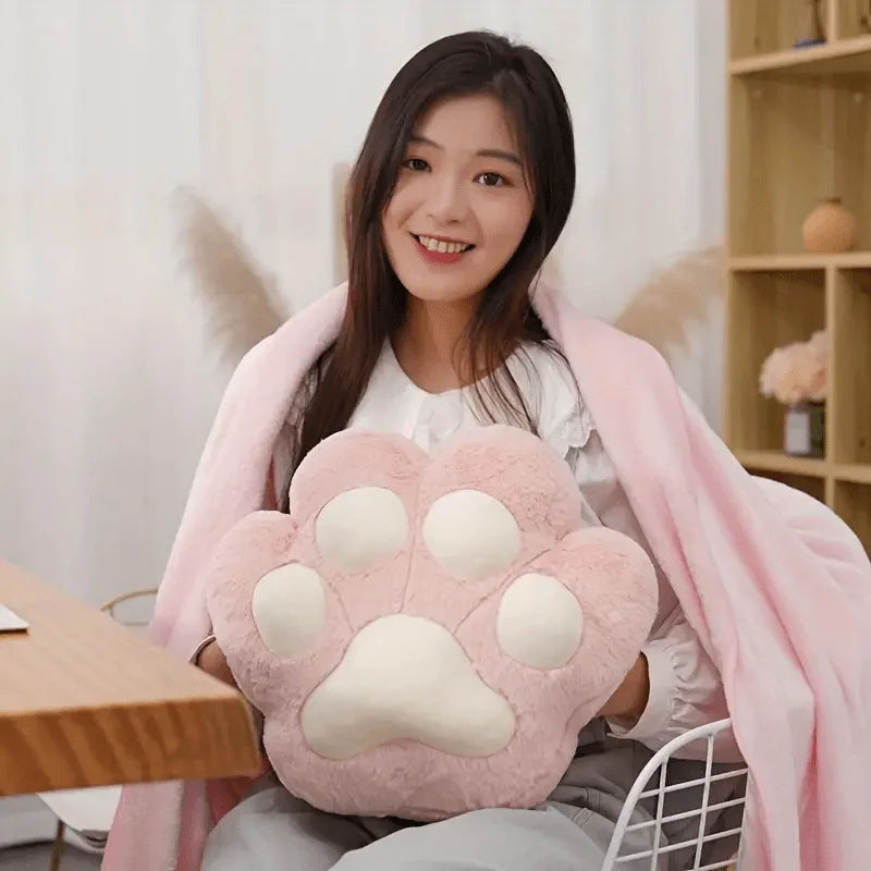 Cozy Cat Plush Travel Pillow & Blanket Set – 2-in-1