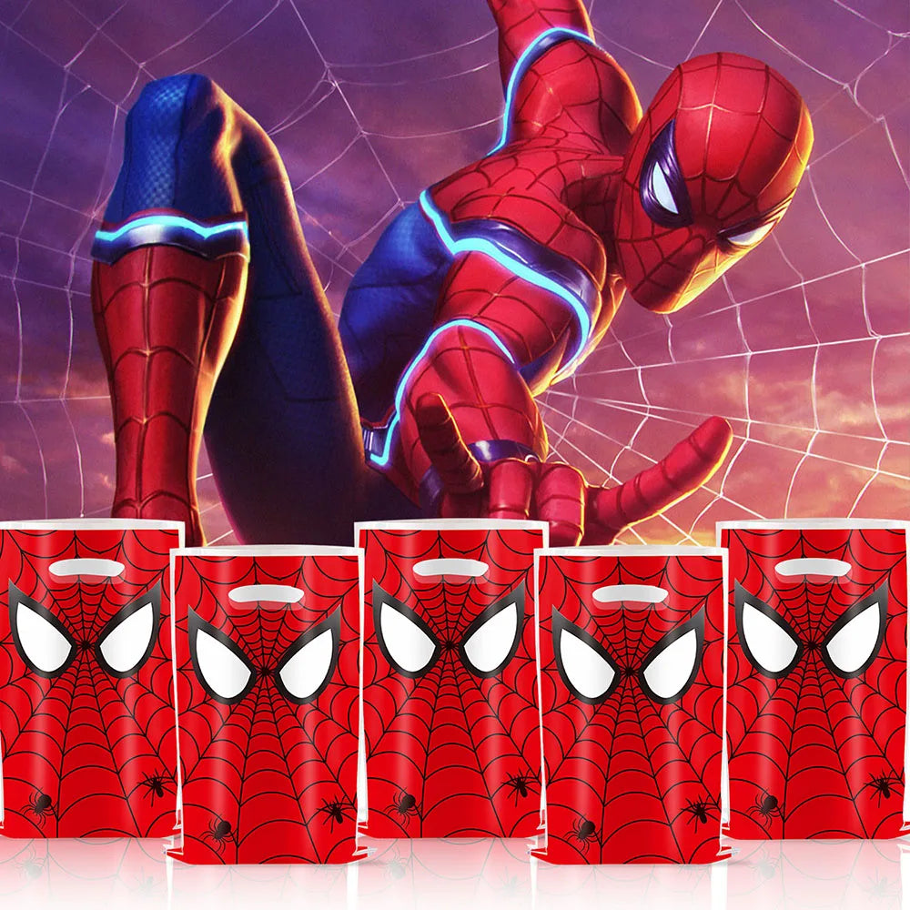Spiderman Web Adventure Party Gift Bags (10-Pack)