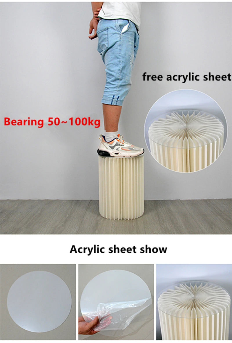 Folding Paper Roman Column Ornaments Party Wedding DIY Decoration