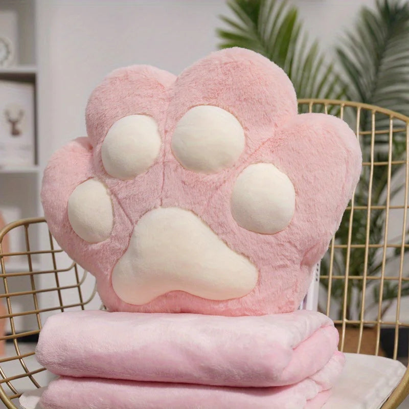 Cozy Cat Plush Travel Pillow & Blanket Set – 2-in-1