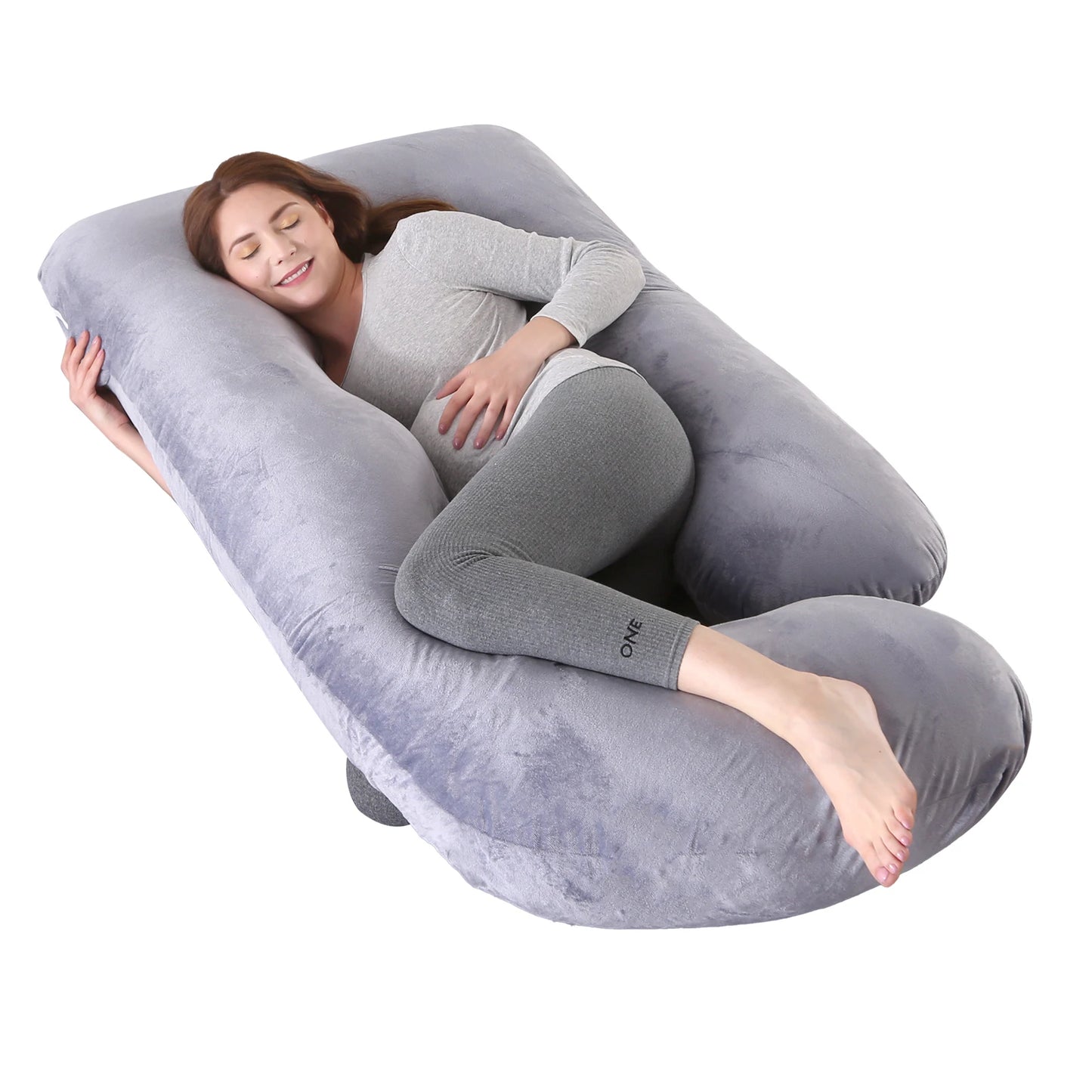Cozy G-Shaped Maternity Pillow – Perfect Pregnancy Sleep!