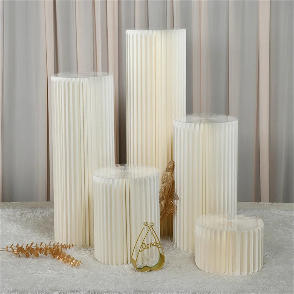 Folding Paper Roman Column Ornaments Party Wedding DIY Decoration