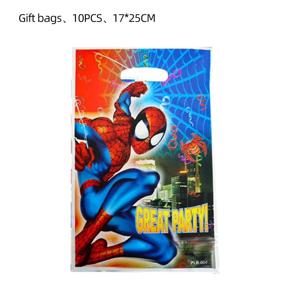 Spiderman Web Adventure Party Gift Bags (10-Pack)