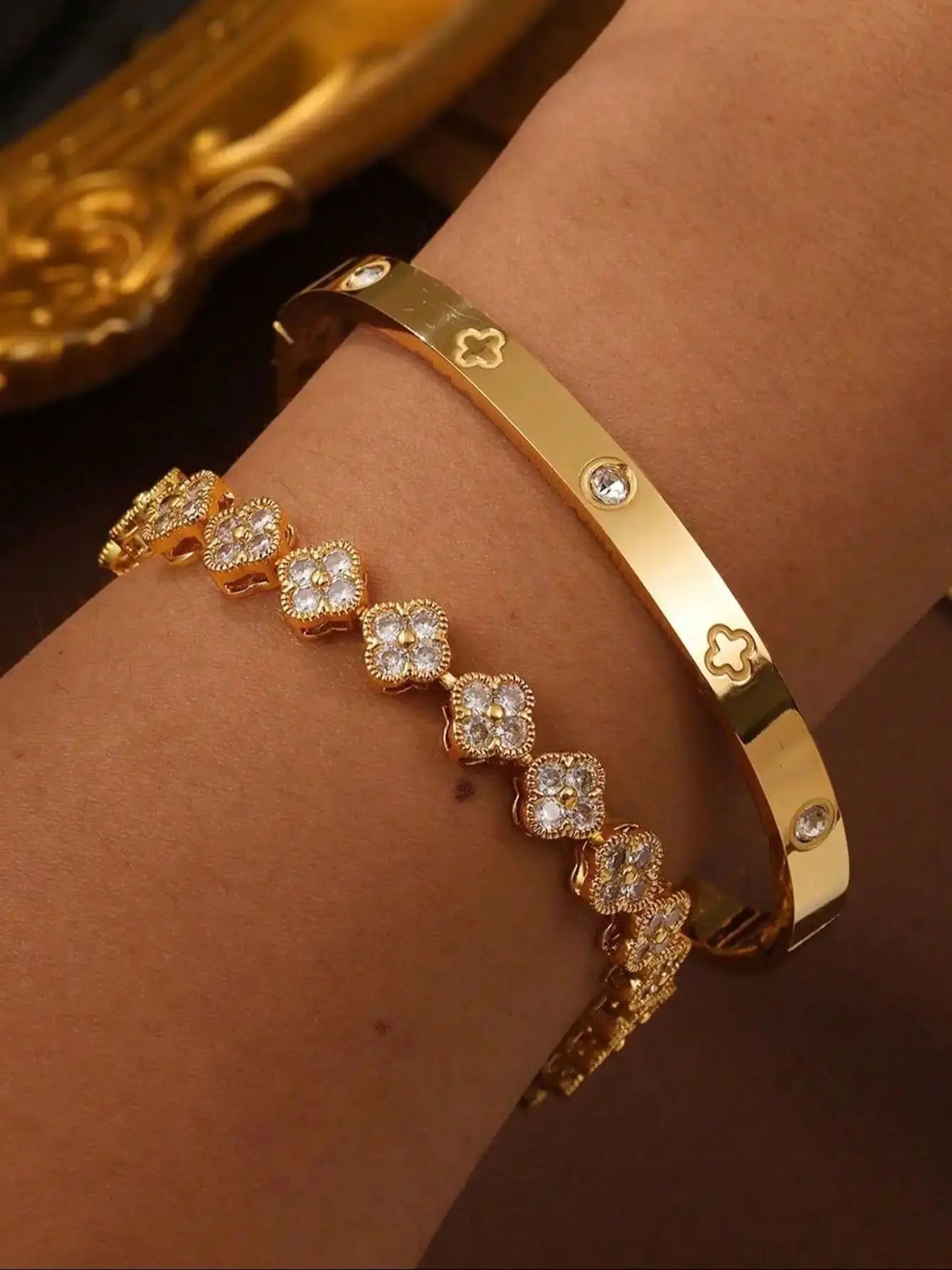 Elegant Lucky Clover Party Bracelet
