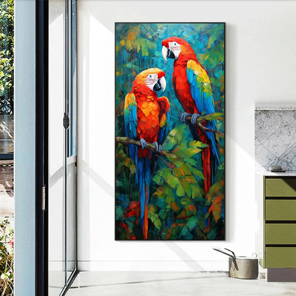 5D DIY Full Round Drill Diamond Painting Bird Kit Home Decor Art Craft 40x70cm