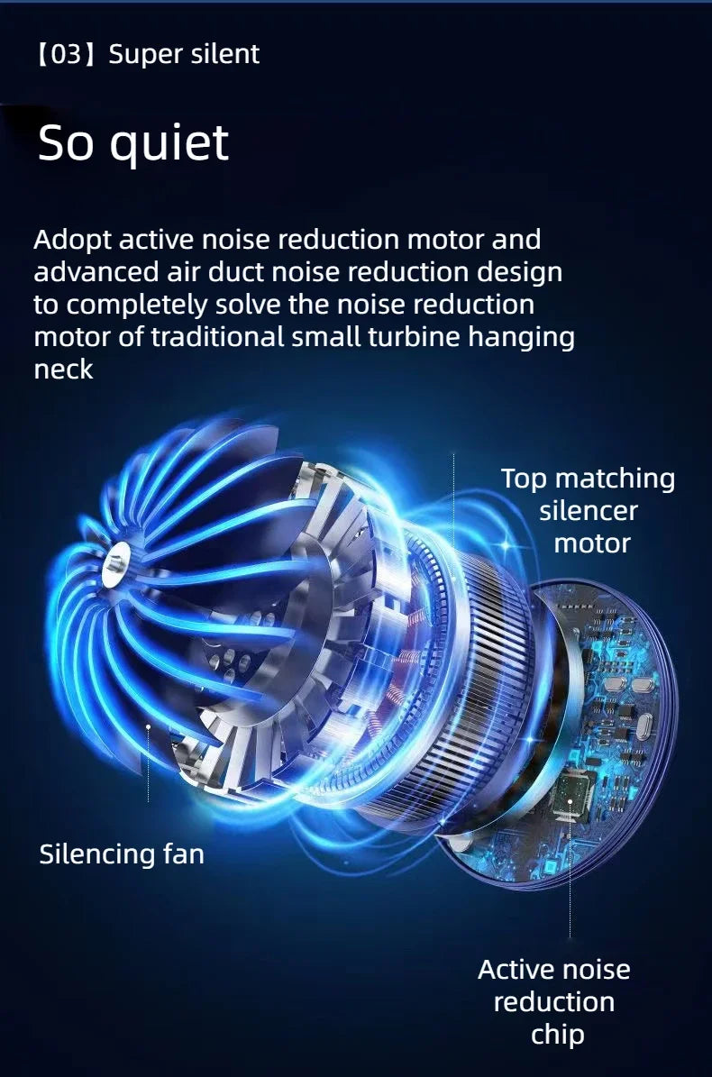 Ultra Cool Bladeless Neck Fan with LED
