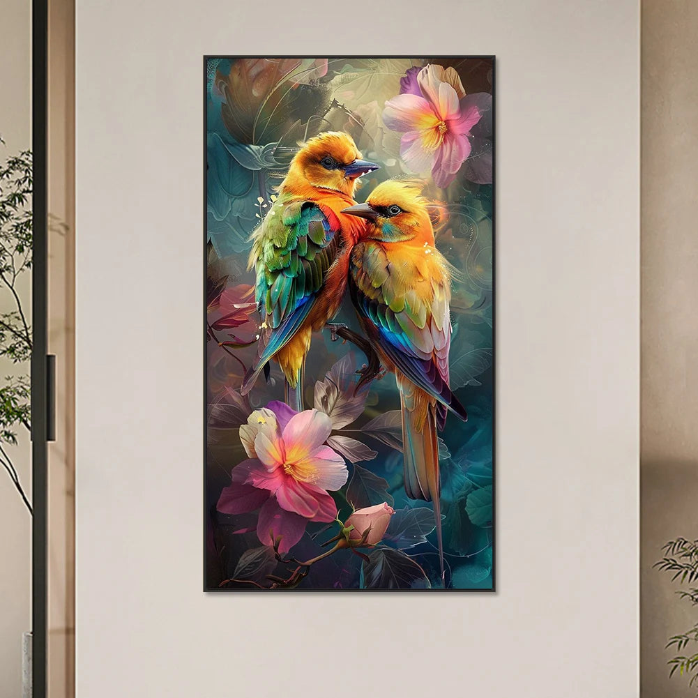 5D DIY Full Round Drill Diamond Painting Bird Kit Home Decor Art Craft 40x70cm