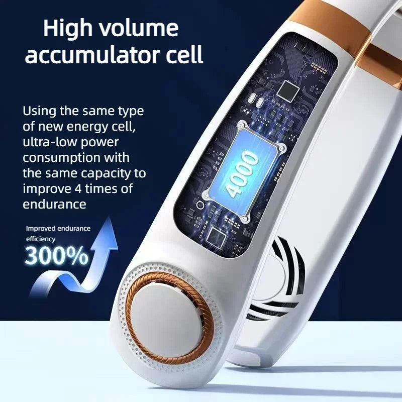 Ultra Cool Bladeless Neck Fan with LED