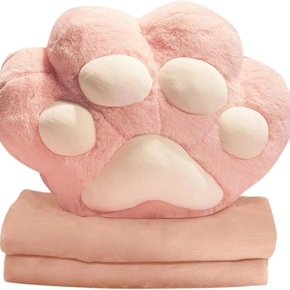 Cozy Cat Plush Travel Pillow & Blanket Set – 2-in-1
