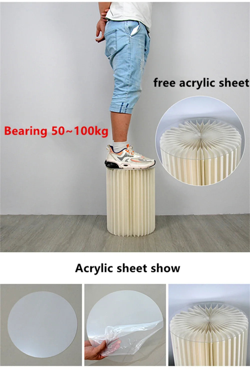 Folding Paper Roman Column Ornaments Party Wedding DIY Decoration