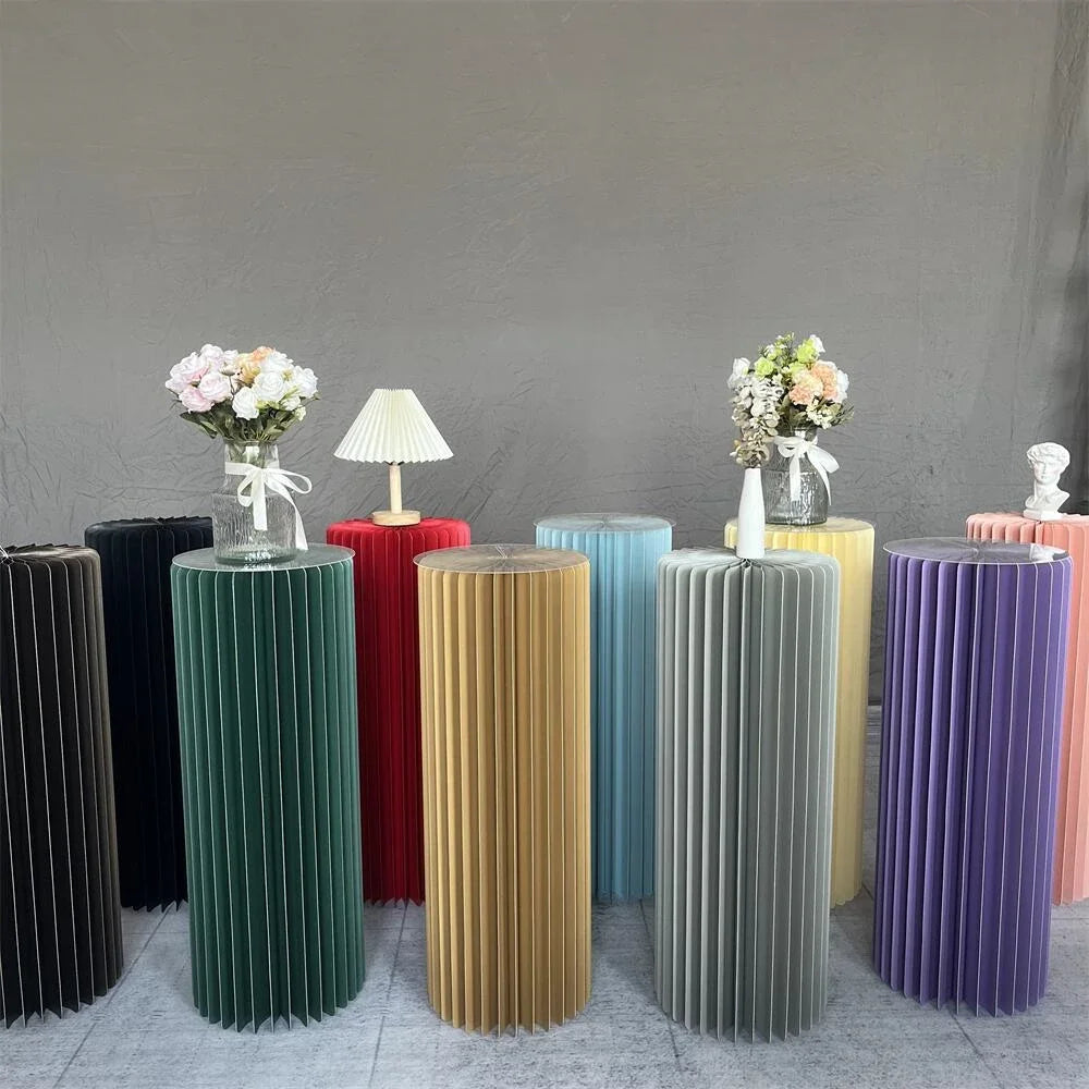 Folding Paper Roman Column Ornaments Party Wedding DIY Decoration