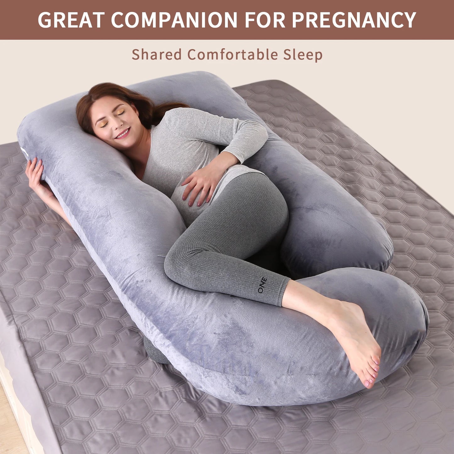 Cozy G-Shaped Maternity Pillow – Perfect Pregnancy Sleep!