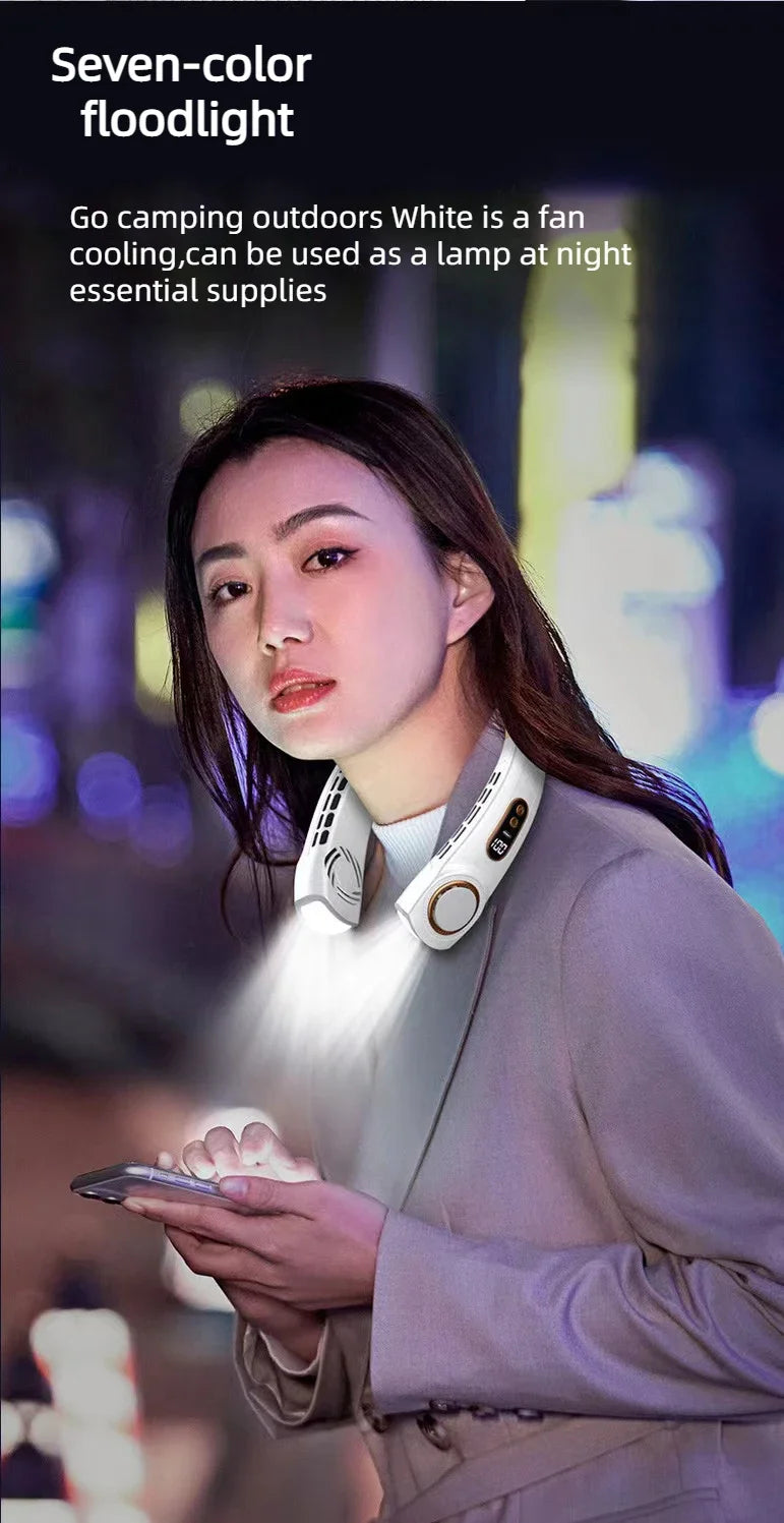 Ultra Cool Bladeless Neck Fan with LED