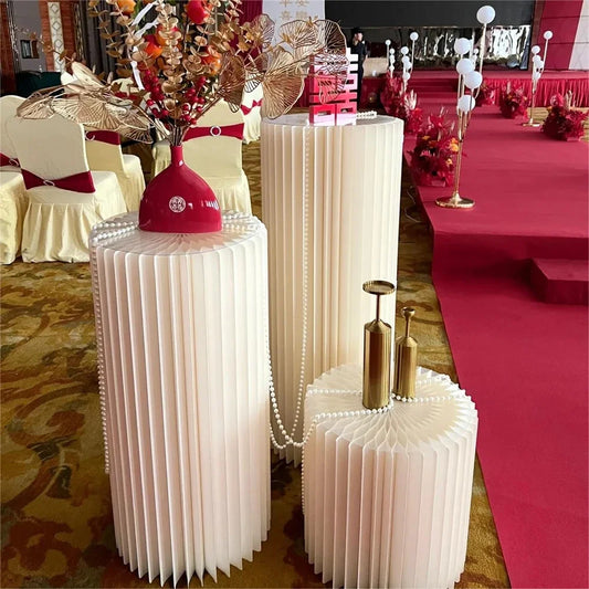 Folding Paper Roman Column Ornaments Party Wedding DIY Decoration