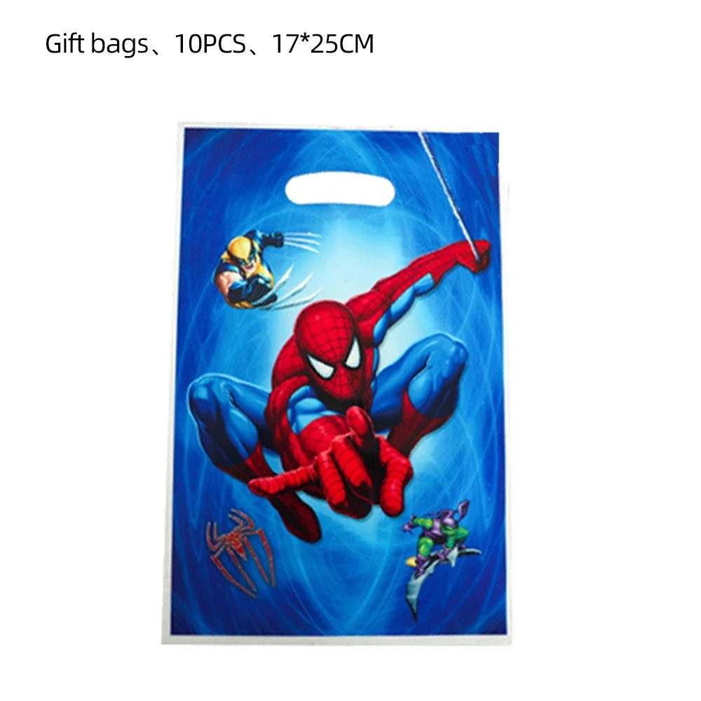 Spiderman Web Adventure Party Gift Bags (10-Pack)