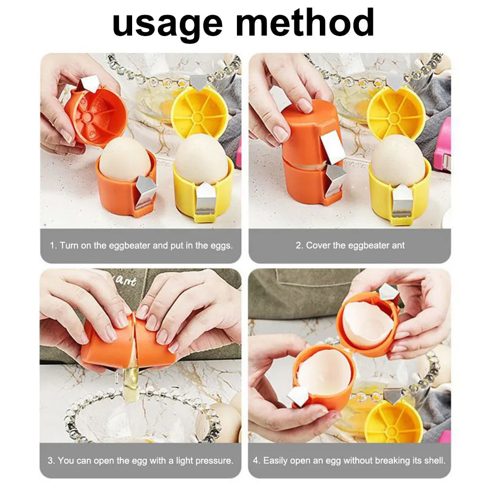 Portable Egg Shell Crusher & Separator - Handheld Kitchen Gadget