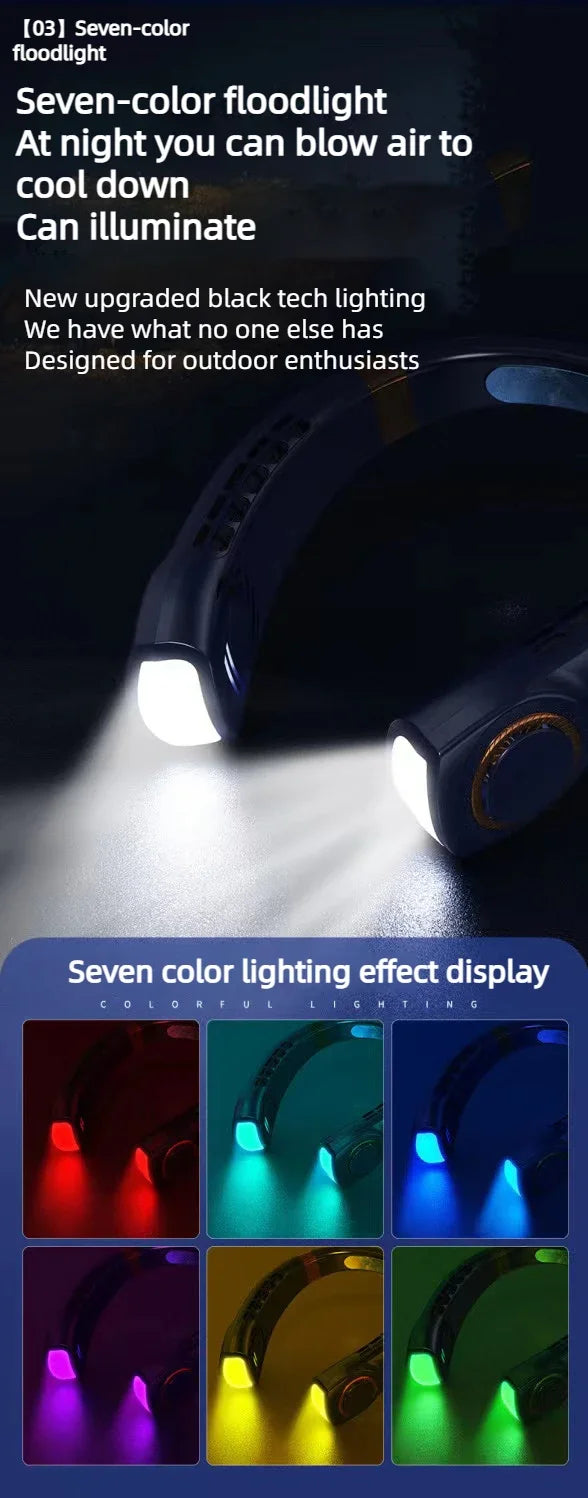 Ultra Cool Bladeless Neck Fan with LED