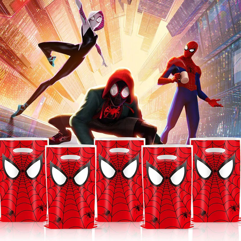 Spiderman Web Adventure Party Gift Bags (10-Pack)