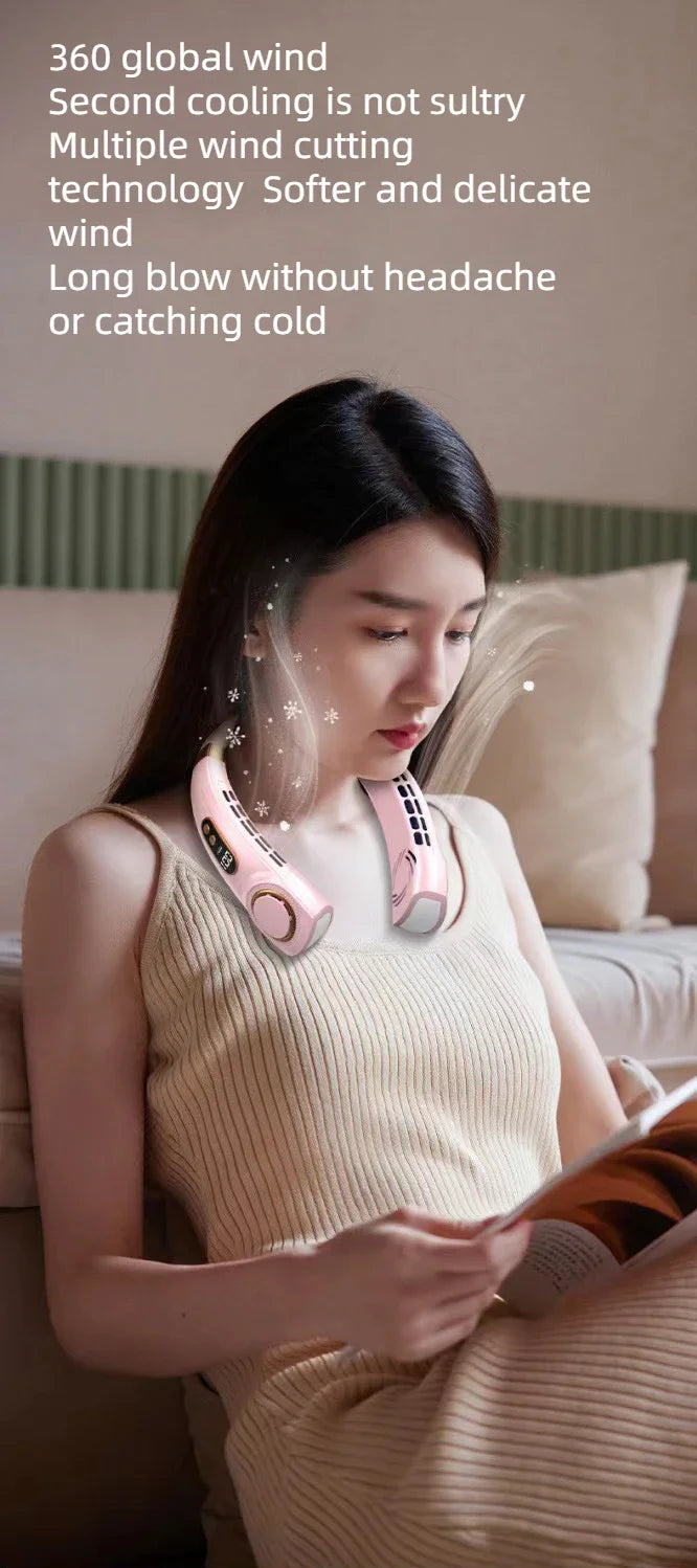 Ultra Cool Bladeless Neck Fan with LED