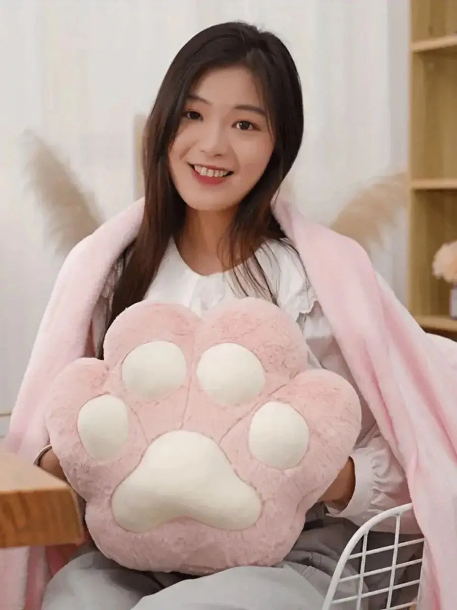 Cozy Cat Plush Travel Pillow & Blanket Set – 2-in-1