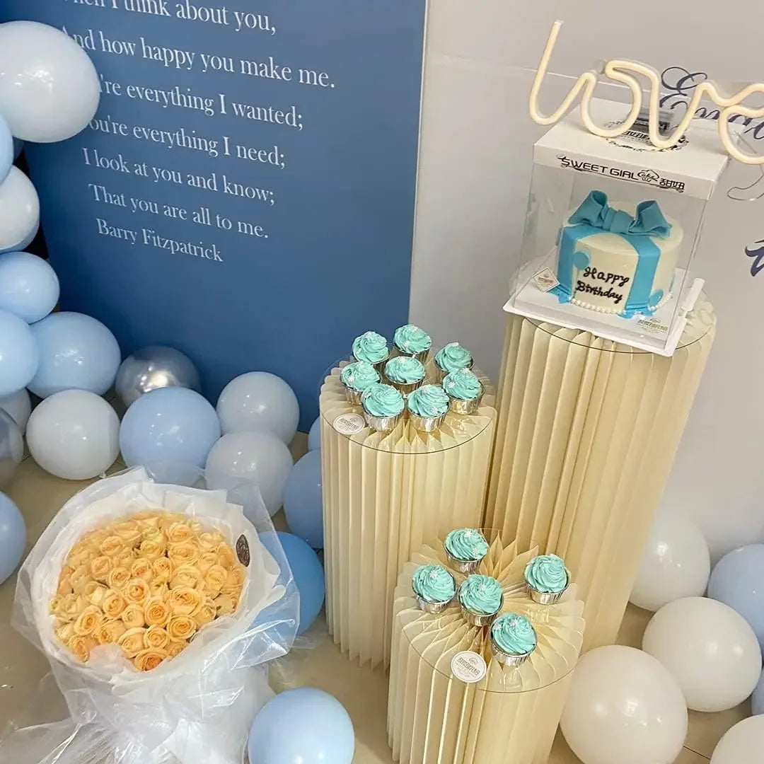 Folding Paper Roman Column Ornaments Party Wedding DIY Decoration