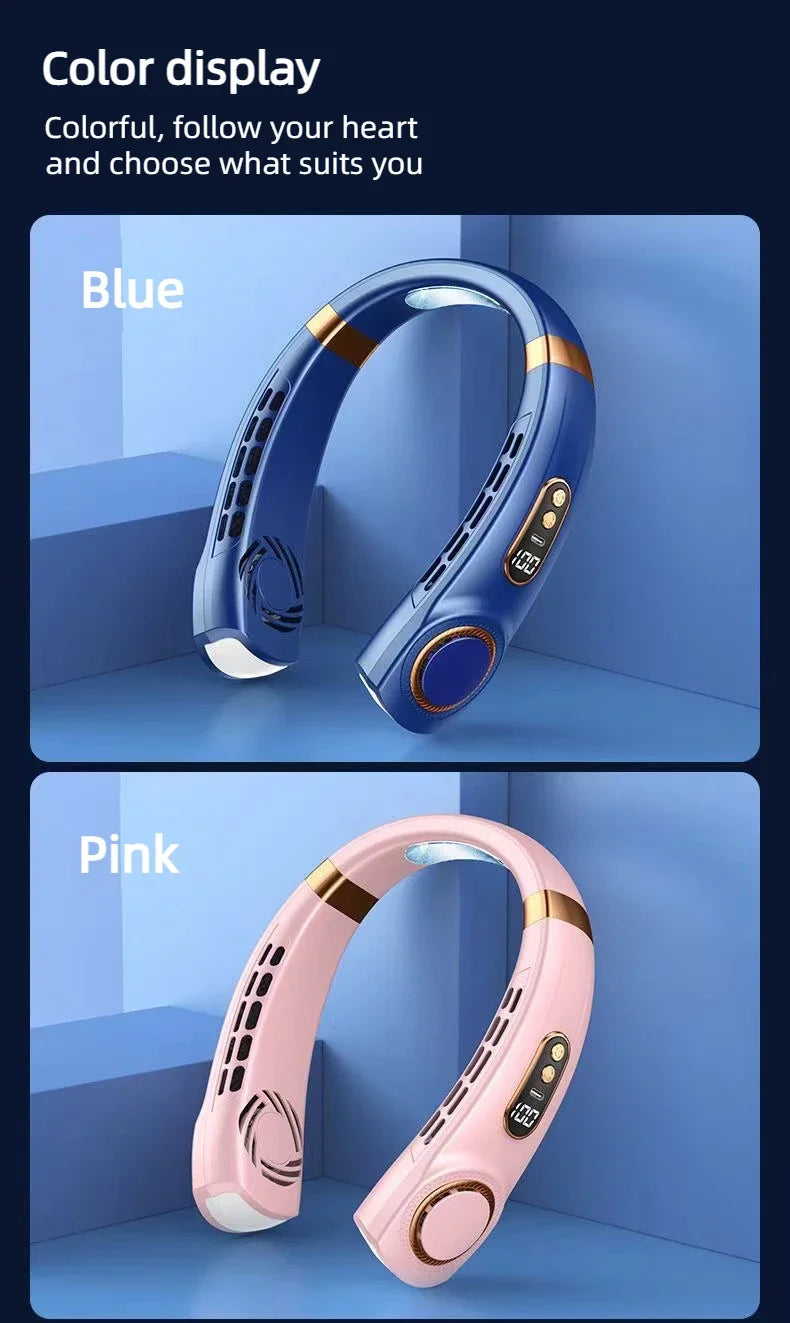 Ultra Cool Bladeless Neck Fan with LED