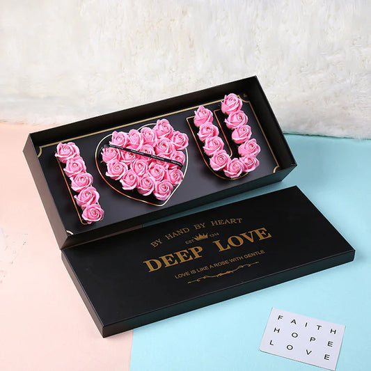 Romantic Flower Gift Box – 'I Love You'