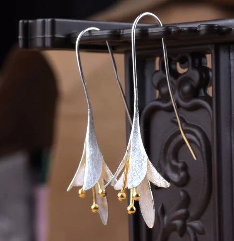 Luxury Gift Box: Long Floral Earrings