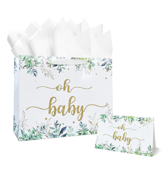 Large Baby Boy Girl Gift Bag: Baby Shower